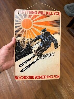 Ski Graphic Wall Tin decor